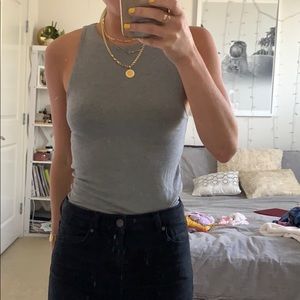 TopShop stretchy Gray Tank top